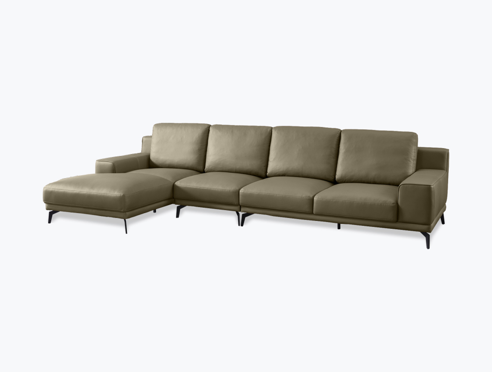 Florence Leather Sofa -Corner-Leather-Atmosphere