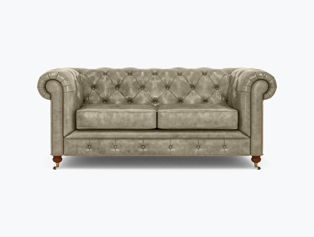 Morrilton Chesterfield Leather Sofa-1 Seater -Leather-Atmosphere