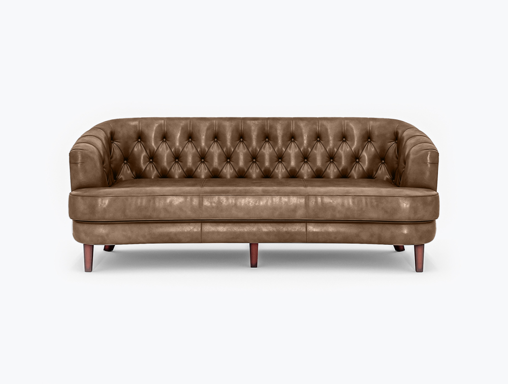 Benton Leather Sofa-1 Seater -Leather-AIDA