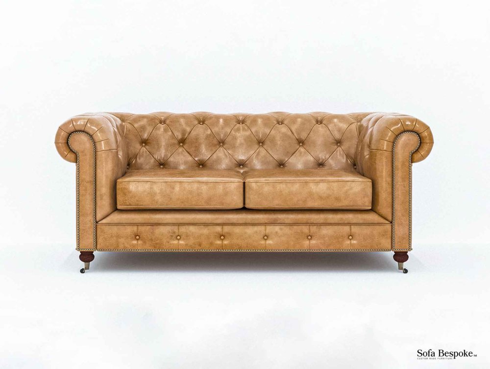 Morrilton Chesterfield Leather Sofa-3 Seater -Leather-Default