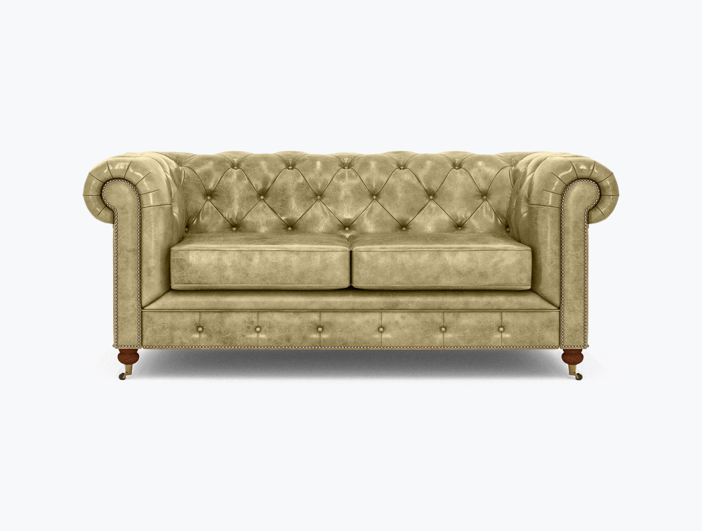 Morrilton Chesterfield Leather Sofa-2 Seater -Leather-Premier-Sissy