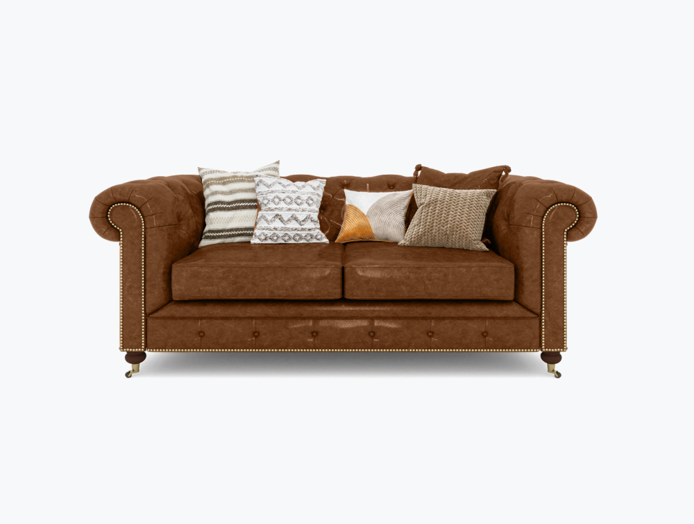 Columbus Leather Sofa-3 Seater -Leather-Tosca