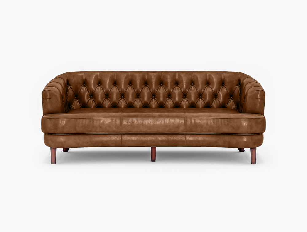 Benton Leather Sofa-3 Seater -Leather-Tosca