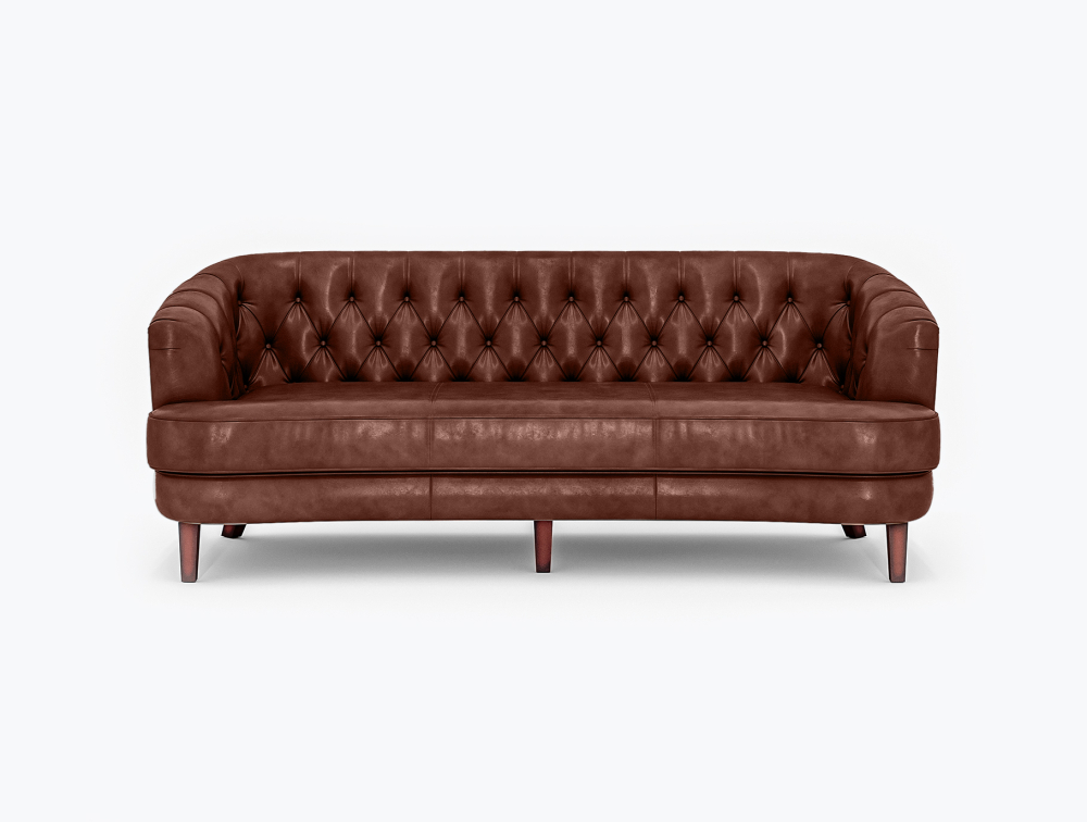 Benton Leather Sofa-3 Seater -Leather-OCEAN