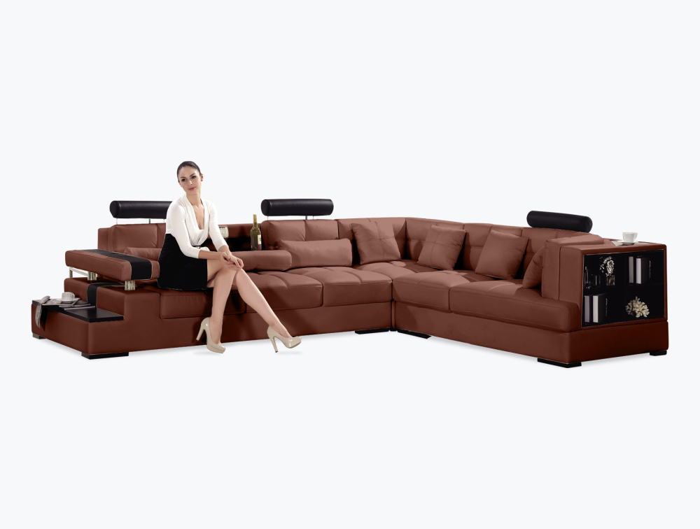 Madrid Leather Sofa-Corner-Leather-OCEAN