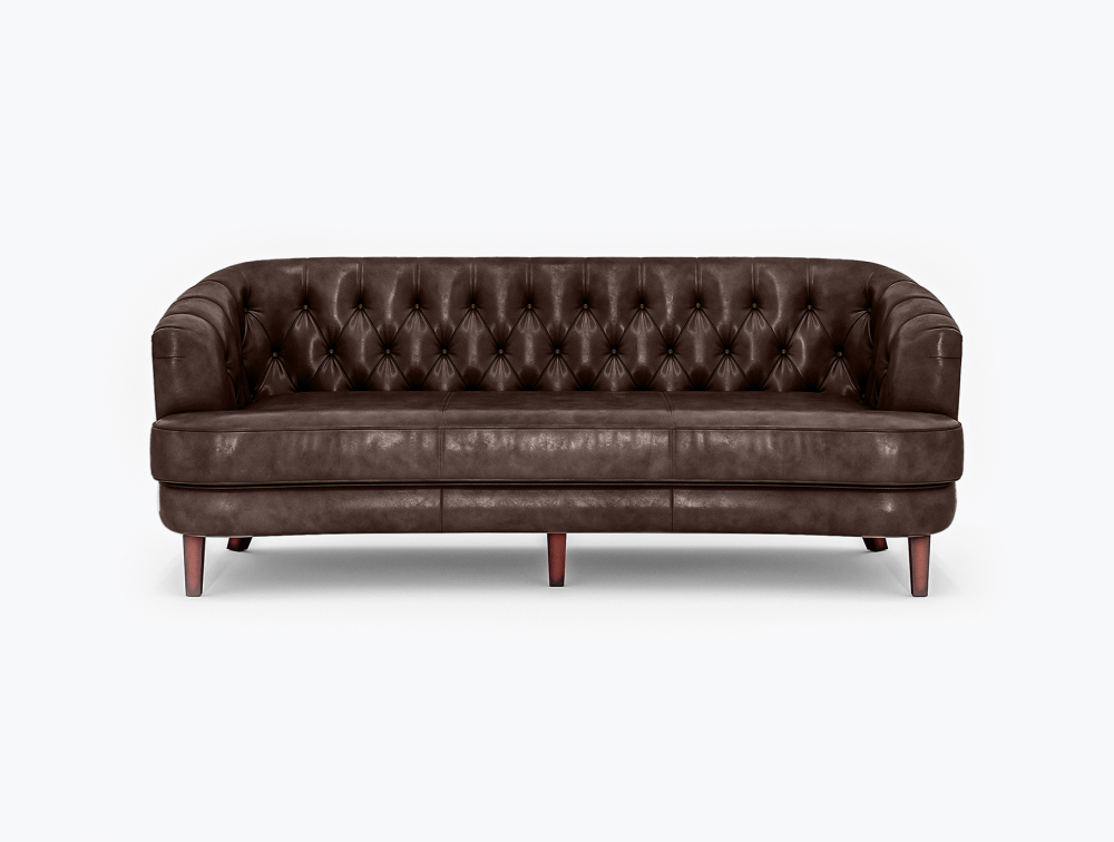 Benton Leather Sofa-3 Seater -Leather-Prescott