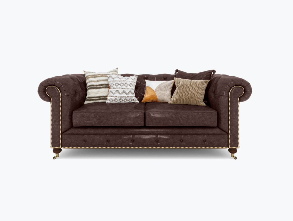 Columbus Leather Sofa-3 Seater -Leather-Berkshire