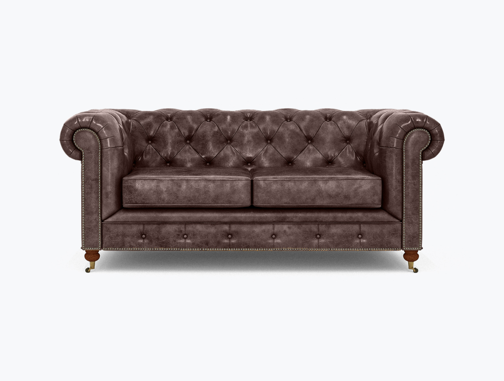 Morrilton Chesterfield Leather Sofa-1 Seater -Leather-Berkshire
