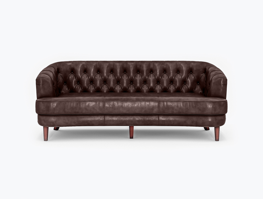 Benton Leather Sofa-3 Seater -Leather-Berkshire