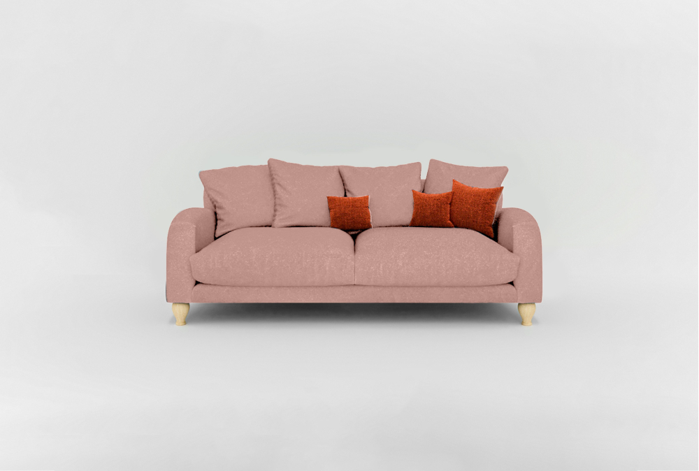 Boston Sofa-3 Seater -Velvet-Beech
