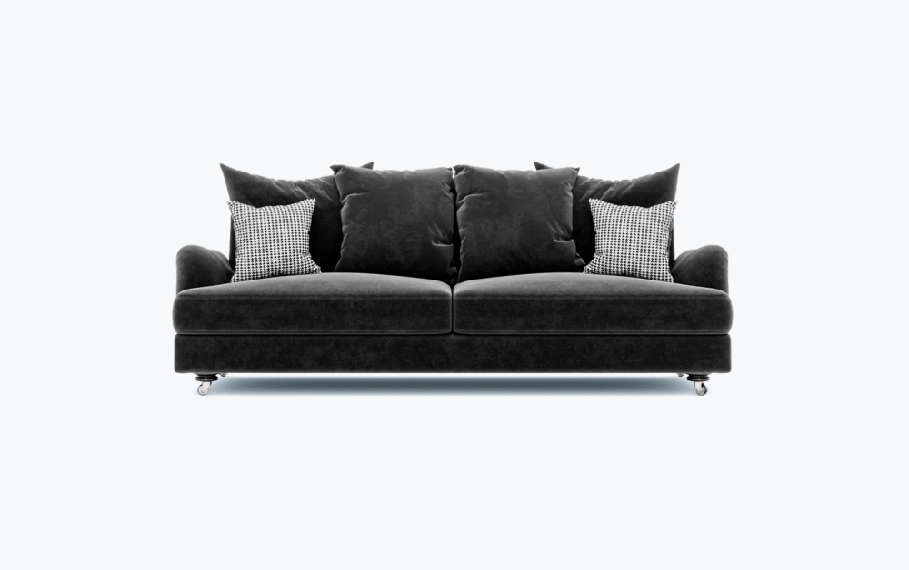 Gloopy Sofa-3 Seater -Wool-Black