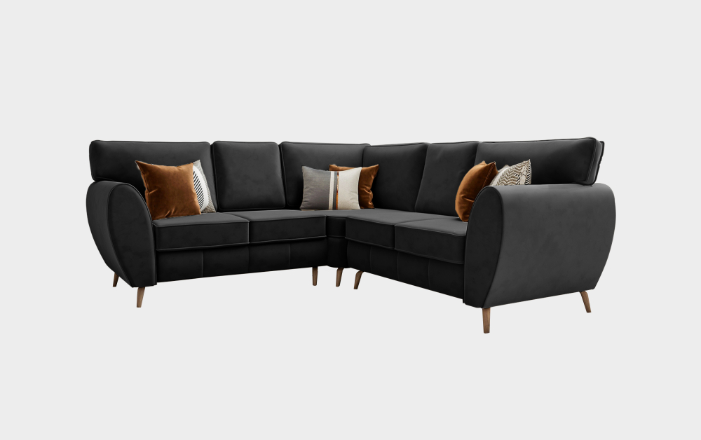 Derby Classic Sofa-corner-Velvet-Black