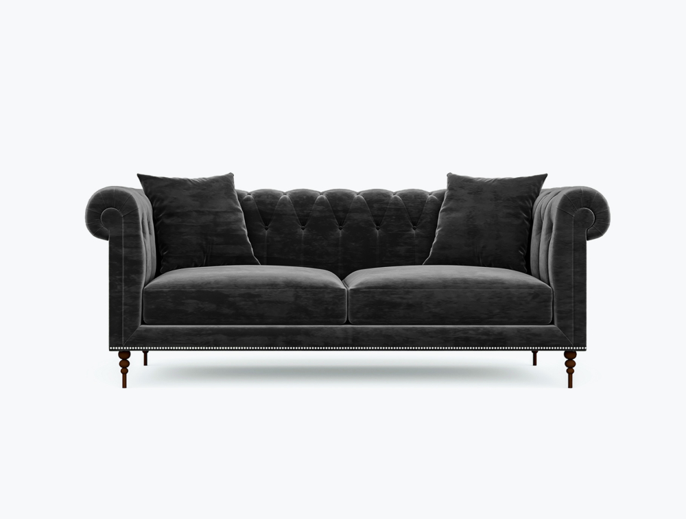 Phoenix Sofa-3 Seater -Wool-Black