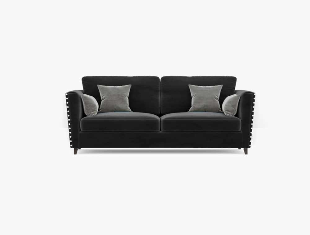 Peterborough Sofa-2 Seater -Wool-Black