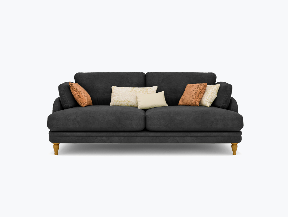 Mushy Sofa-1 Seater -Wool-Black
