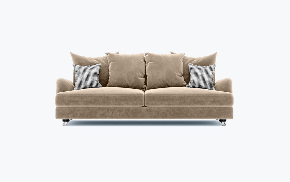 Gloopy Sofa-3 Seater -Wool-Brown