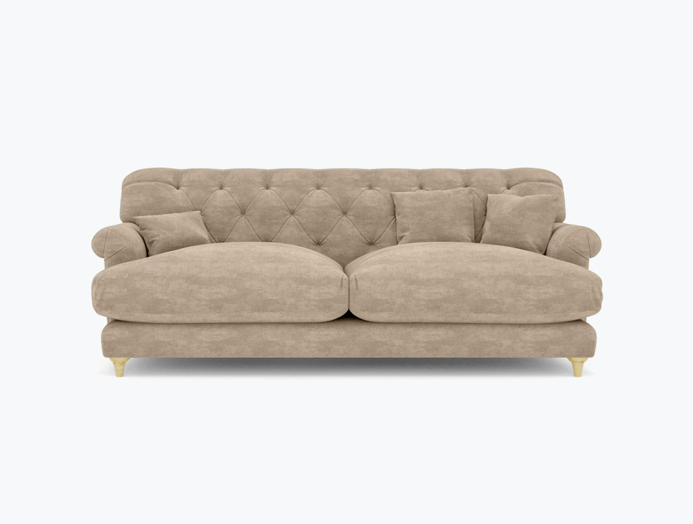 Squashy Sofa-3 Seater -Velvet-Brown