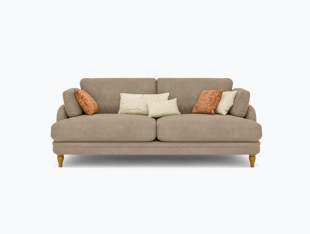 Mushy Sofa-3 Seater -Wool-Brown