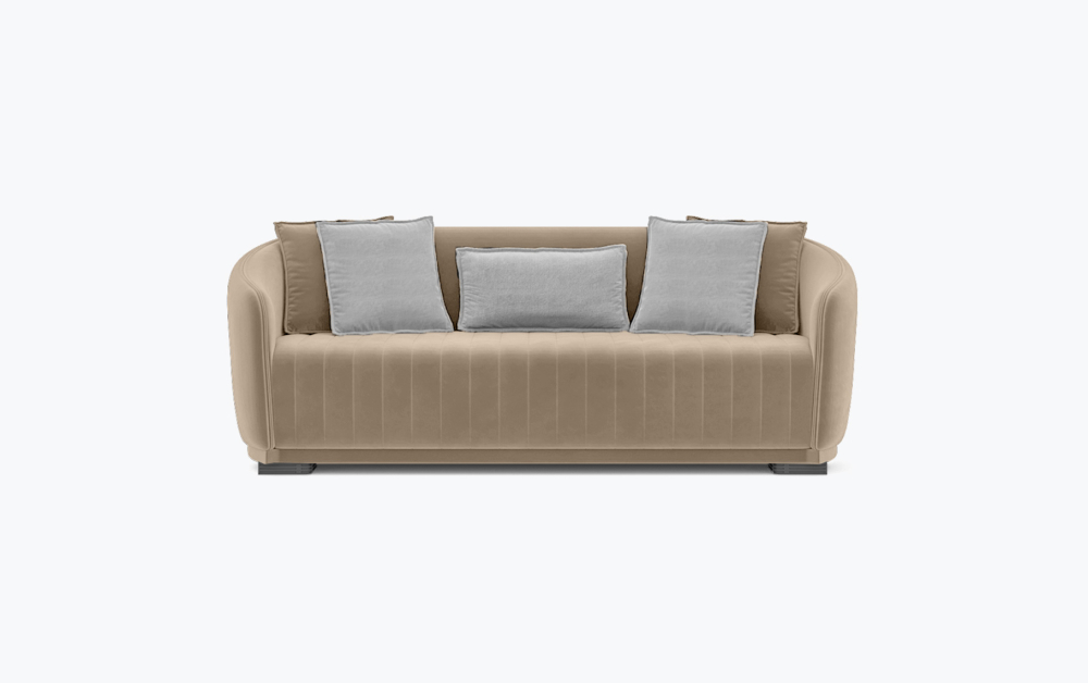Exeter Luxury Sofa-2 Seater -Velvet-Brown