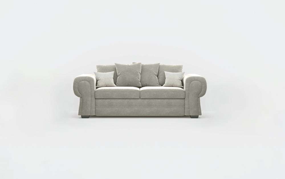 Durham Scatter Cushion Sofa -3 Seater -Wool-Cream