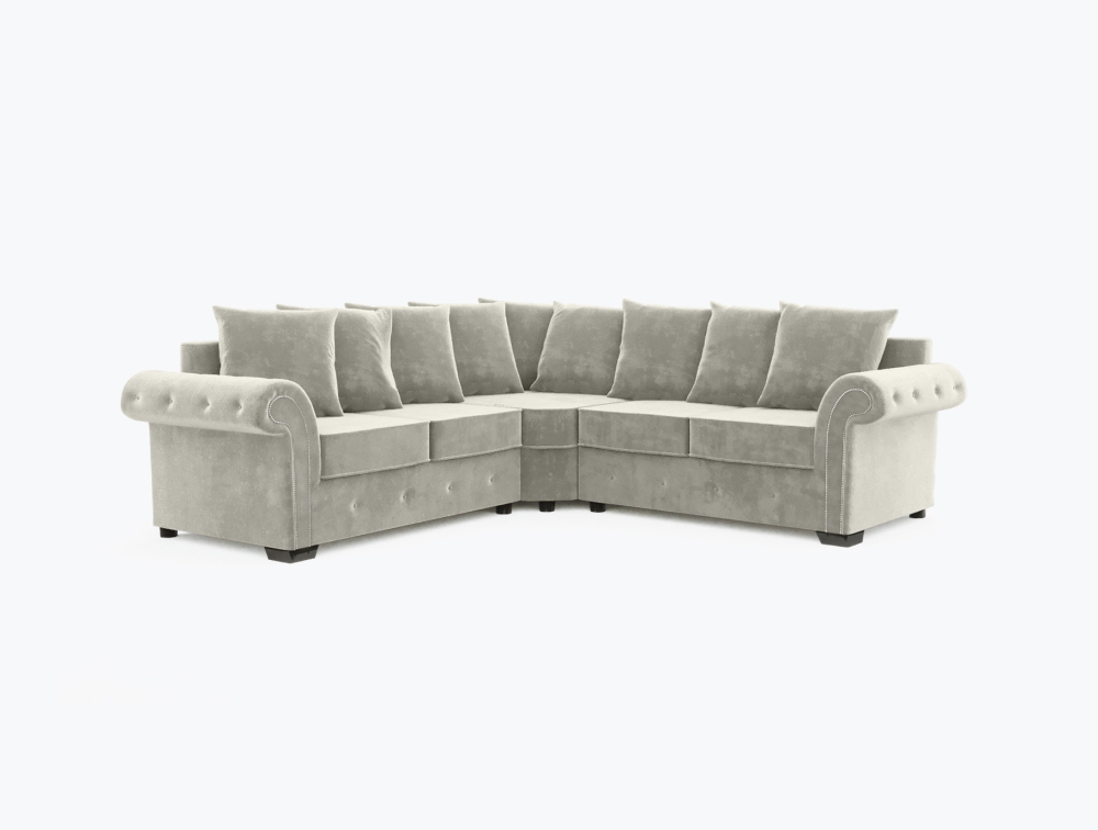 Norwich Sofa-Corner-Velvet-Cream