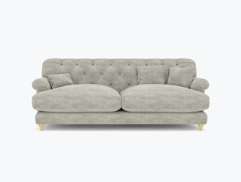 Squashy Sofa-3 Seater -Velvet-Cream