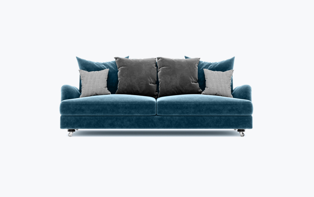 Gloopy Sofa-3 Seater -Wool-Blue
