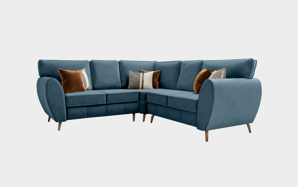 Derby Classic Sofa-corner-Velvet-Blue