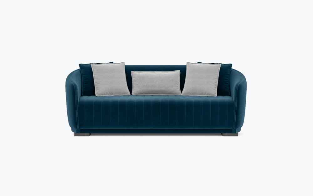 Exeter Luxury Sofa-3 Seater -Velvet-Blue
