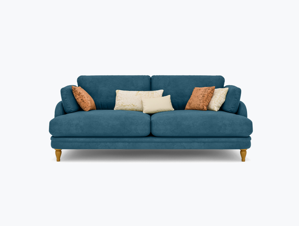 Mushy Sofa-3 Seater -Wool-Blue