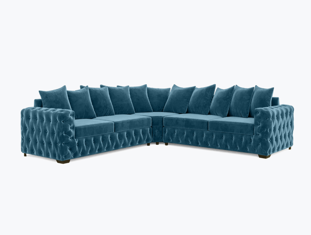 Sheffield Corner Sofa -Corner-Velvet-Blue