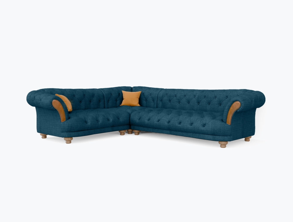 Worcester Sofa-Corner-Velvet-Blue