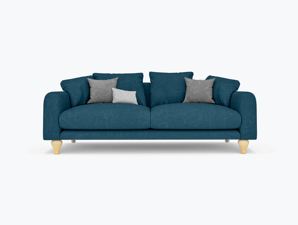 Swampy Sofa-3 Seater -Velvet-Blue