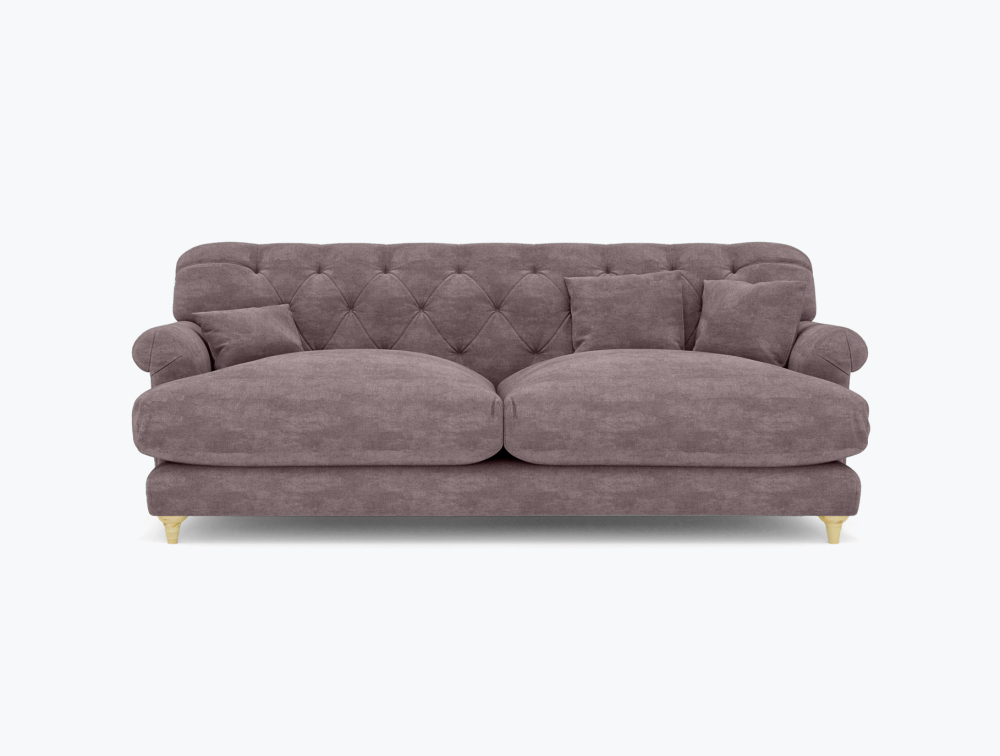 Squashy Sofa-3 Seater -Velvet-Grape