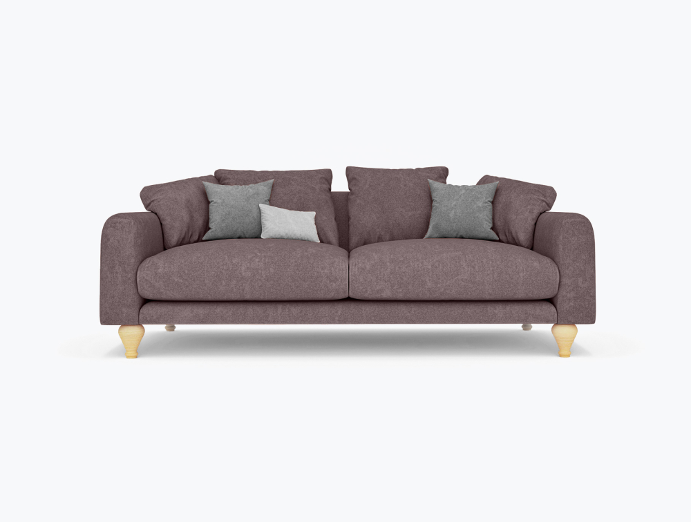 Swampy Sofa-3 Seater -Velvet-Grape