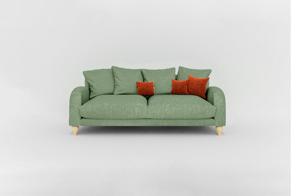 Boston Sofa-3 Seater -Velvet-Green