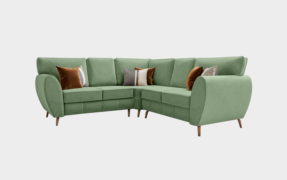 Derby Classic Sofa-corner-Velvet-Green