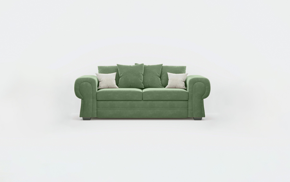 Durham Scatter Cushion Sofa -2 Seater -Wool-Green