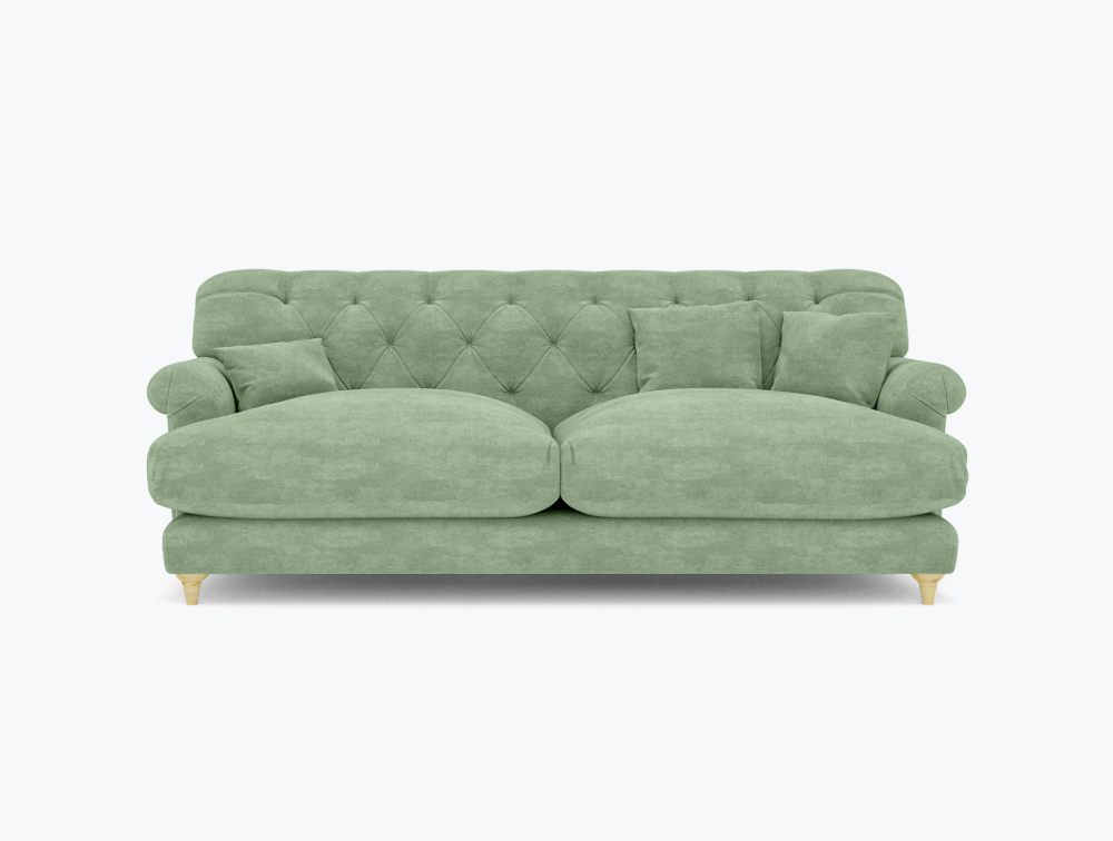 Squashy Sofa-3 Seater -Velvet-Green