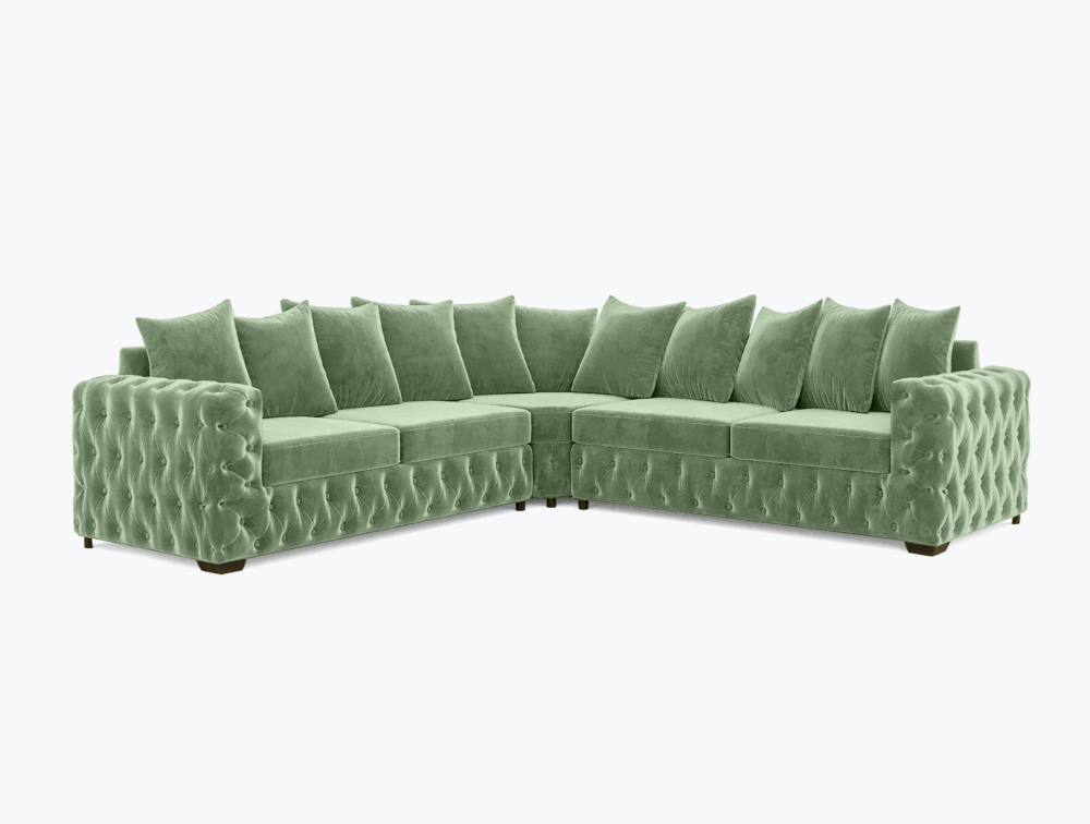 Sheffield Corner Sofa -Corner-Velvet-Green