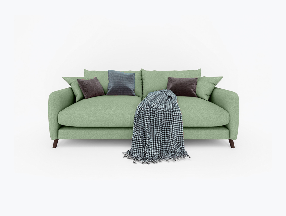 Slushy Sofa-3 Seater -Velvet-Green
