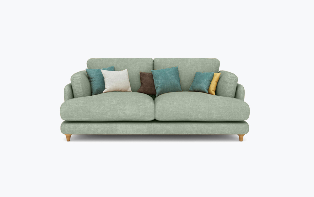 Fleecy Sofa-1 Seater -Velvet-Light Green