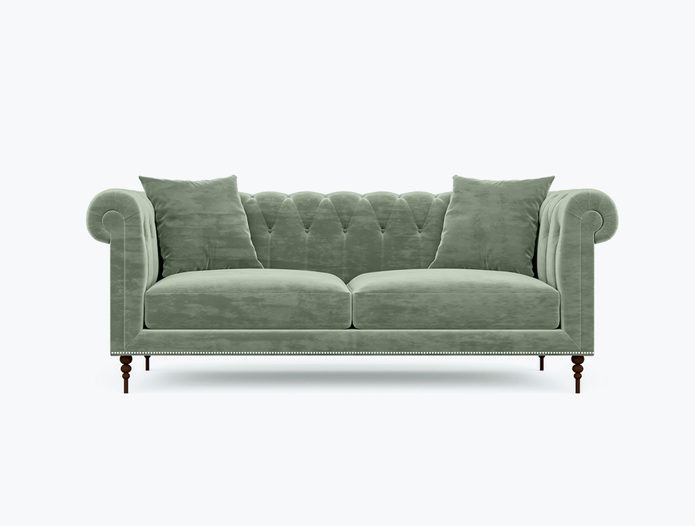 Phoenix Sofa-1 Seater -Wool-Light Green
