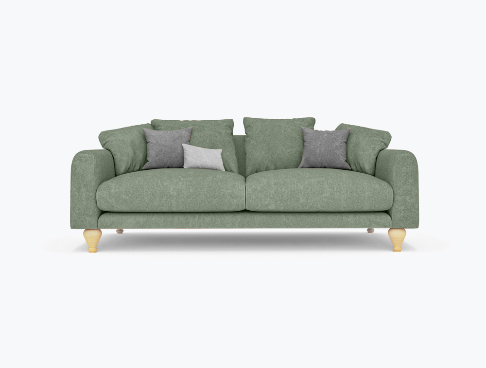 Swampy Sofa-3 Seater -Velvet-Light Green