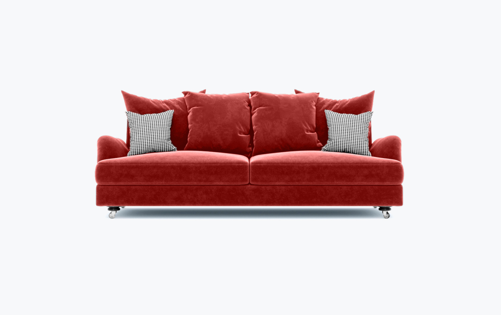 Gloopy Sofa-3 Seater -Wool-Maroon