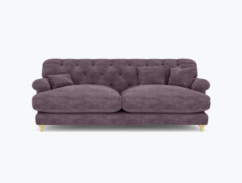 Squashy Sofa-3 Seater -Velvet-Mauve