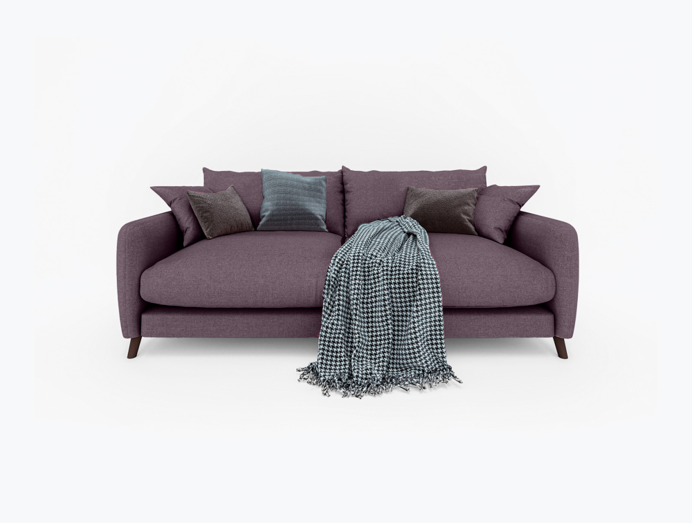 Slushy Sofa-3 Seater -Velvet-Mauve
