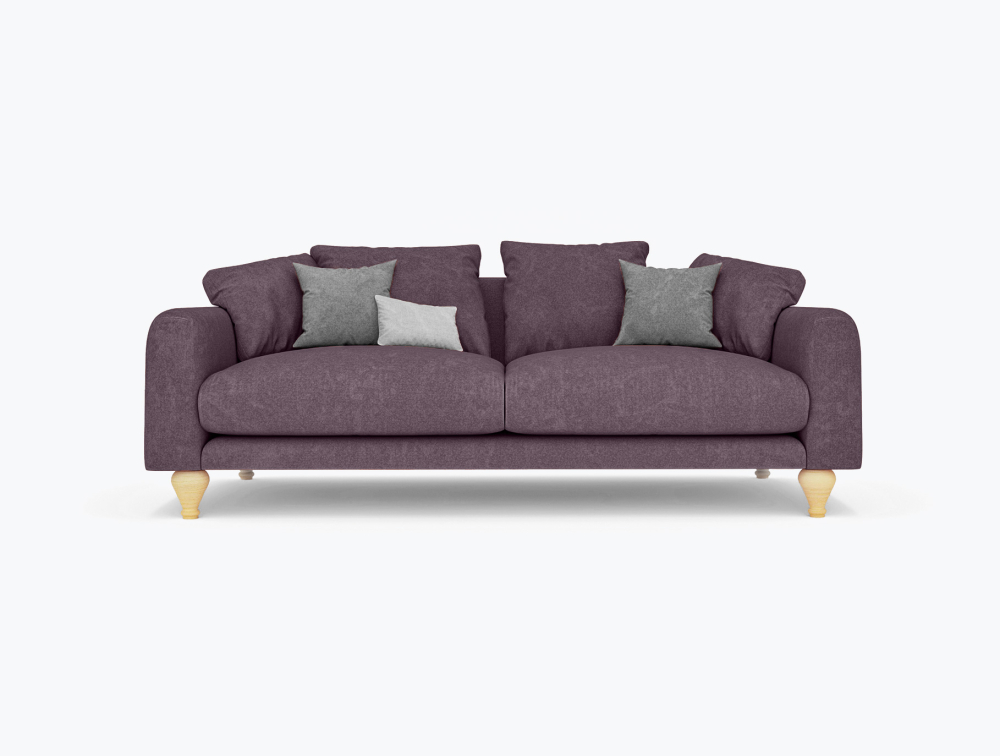 Swampy Sofa-1 Seater -Velvet-Mauve