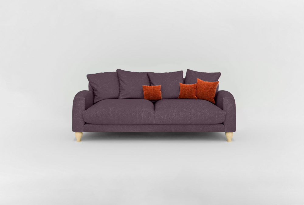 Boston Sofa-3 Seater -Velvet-Mauve