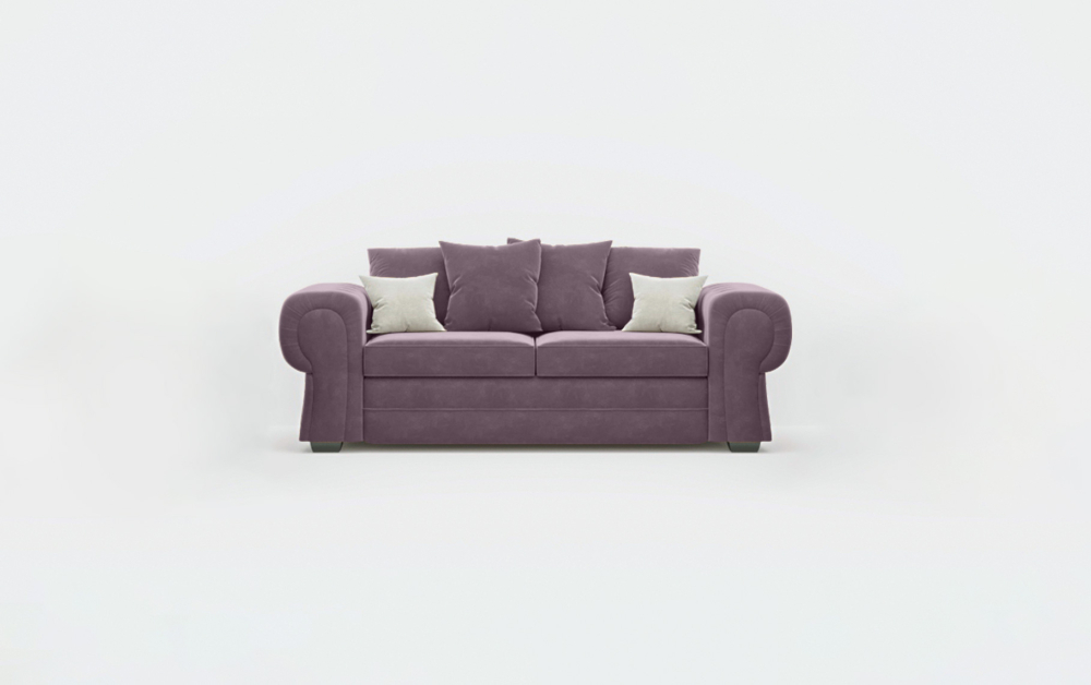 Durham Scatter Cushion Sofa -3 Seater -Wool-Mauve